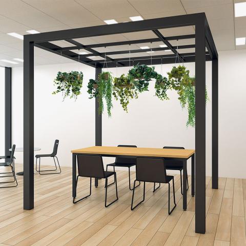 ベルク フェイクグリーン 幅350mm 吊下げポット GR4456