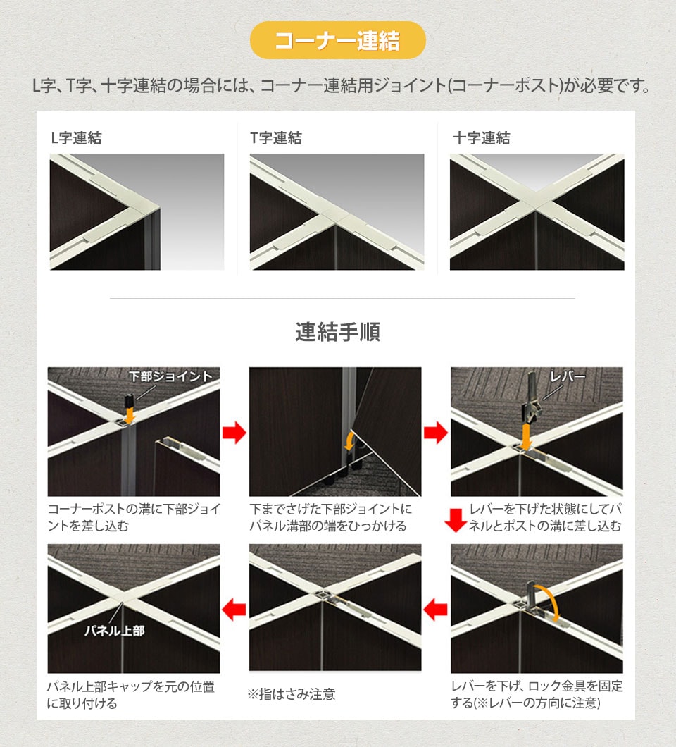 コーナー連結用ジョイント
