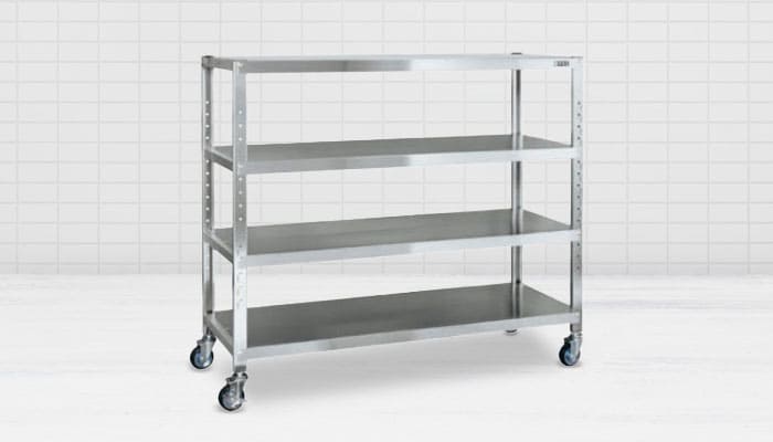 キャスター付きステンレスラック