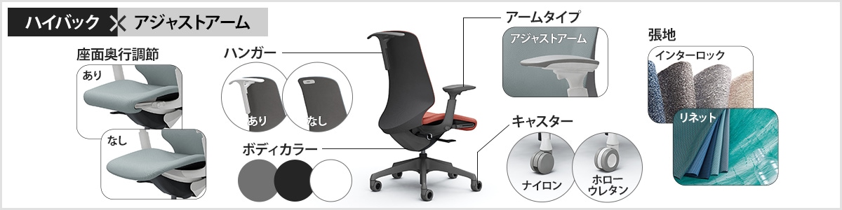 スフィア　ハイバック　アジャストアーム