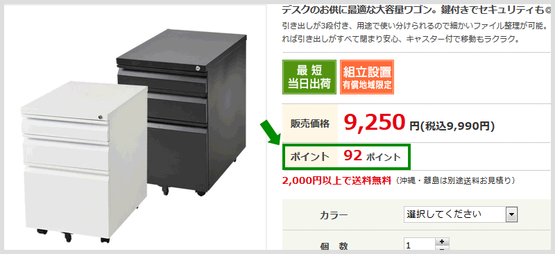 決済別のポイント還元率