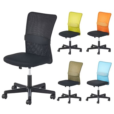 リーズナブルな価格のランバーサポート付きチェア「メッシュチェア チャットチェア H-298F」