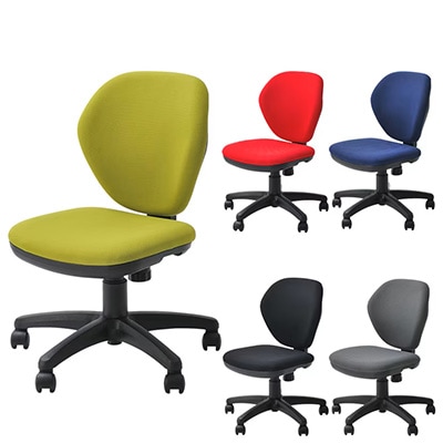 豊富なカラーバリエーション「オフィスチェア ワークスチェア 布張り 肘なし ロッキング WORKS-CHAIR」