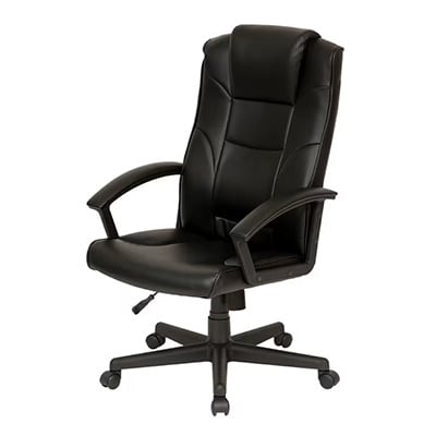 背中全体を受け止めるハイバックチェア「レザーチェア ディレット ハイタイプ 肘付き Diret-H」