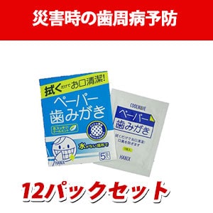【衛生関連グッズ】ペーパー歯磨き 5包入り 12パックセット
