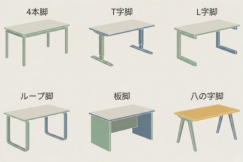 環境に合わせた脚の形状