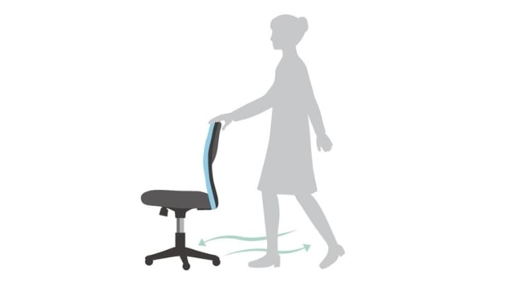 ウレタン製などのオフィスチェアより軽い