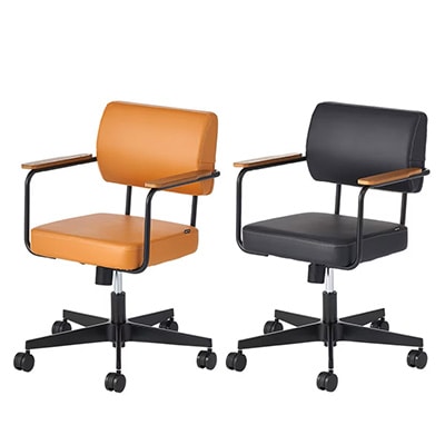 レトロなデザインと機能性を両立「メティオ2.0 ワークチェア ロッキングタイプ 肘付き HBDK-WORKCHAIR-R」