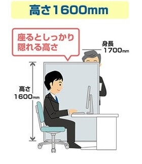 パーテーション高さ1600mm