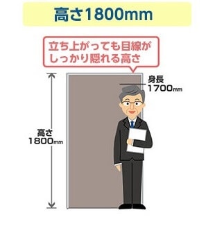 パーテーション高さ1800mm