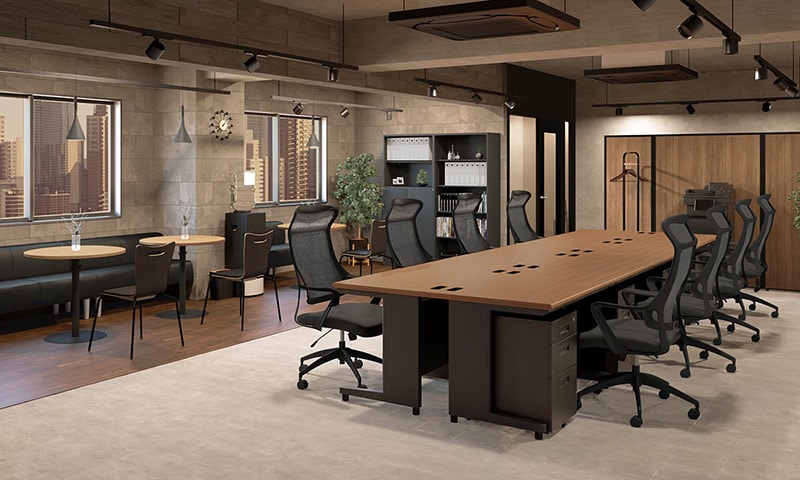 インダストリアル×モダンの融合で味わいのあるおしゃれなワークスペース