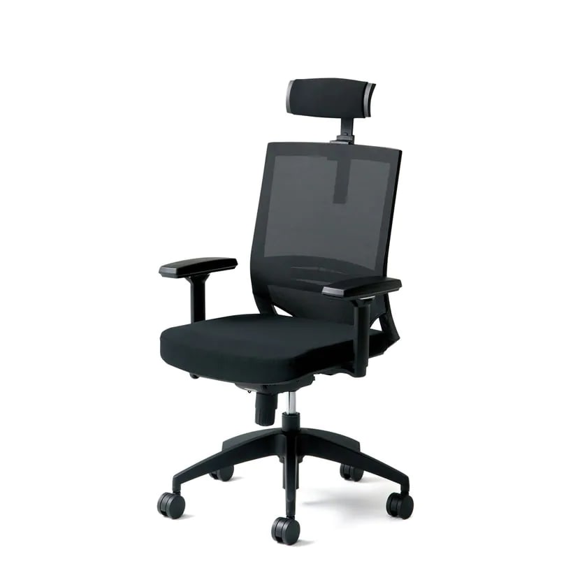 KT-6シリーズ 背メッシュタイプ ヘッドレスト付 KD-KT61ML-BK