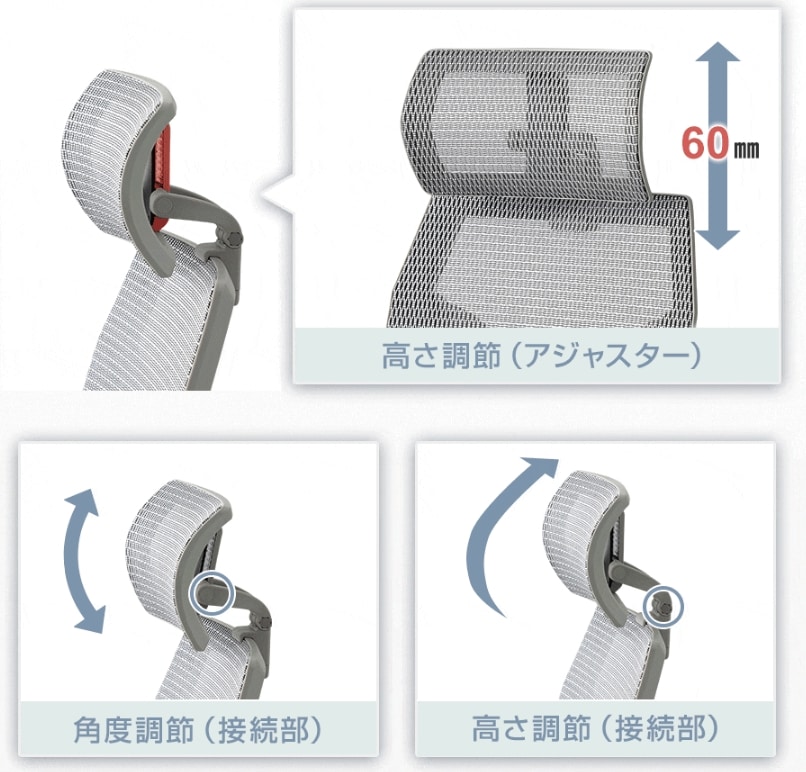 高機能なヘッドレストでジャストフィット感を味わえる