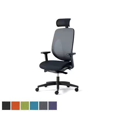 細かく調整できるヘッドレスト付き「ジロフレックス353 T肘付 353-9029RS-N」