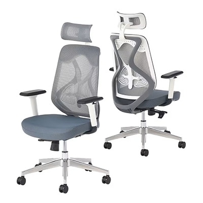 部屋になじみやすい明るい配色「オフィスチェア YS-1 肘付き ヘッドレスト付き OC-CHFB-NY04-AH」