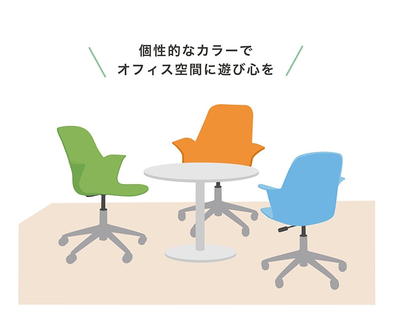 ノードのカラーラインナップを示すイラスト