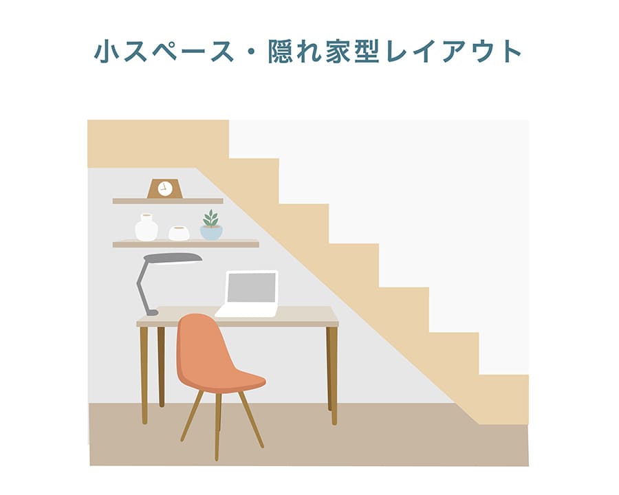 小スペース・隠れ家型レイアウト