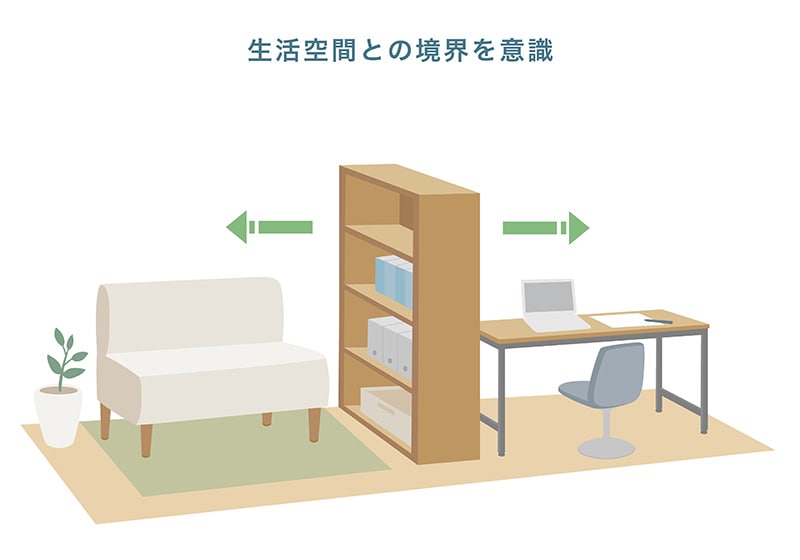 生活空間との“境界”を意識する