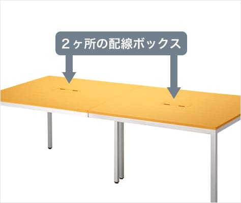 まとめやすい2ヶ所の配線ボックス