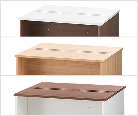 お手入れ簡単。キズや汚れに強い天板