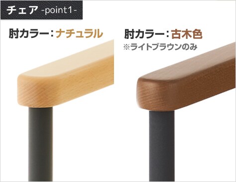 温かみを感じる木製の肘置き
