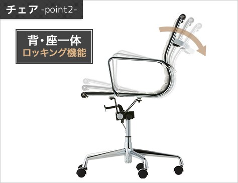 背・座一体ロッキング機能