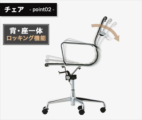 背・座一体ロッキング機能