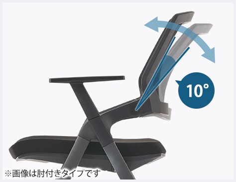 ゆったり座れるロッキング機能