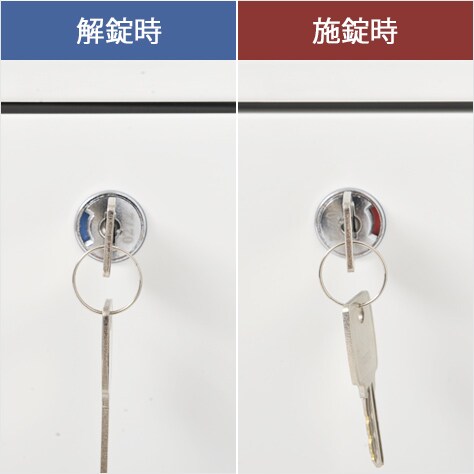 分かりやすい開閉表示のオールロック錠