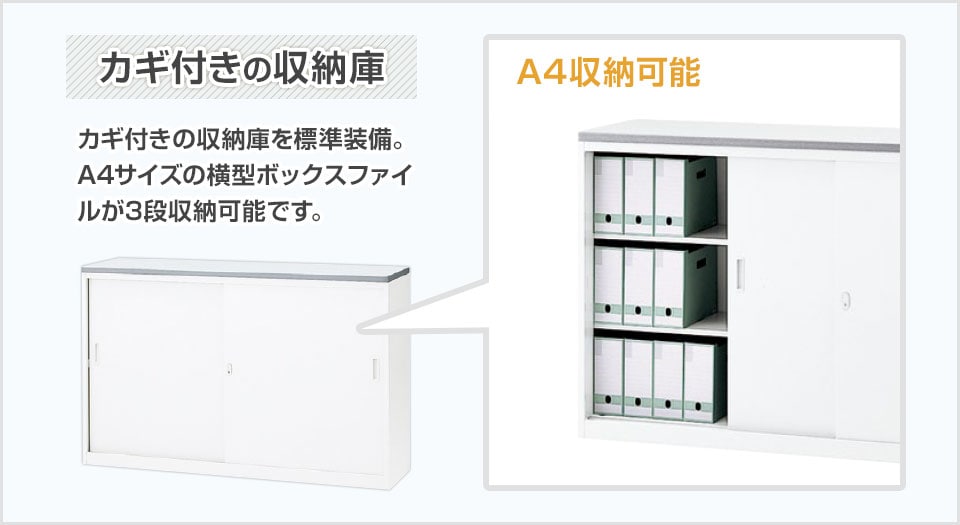 カギ付きの収納庫