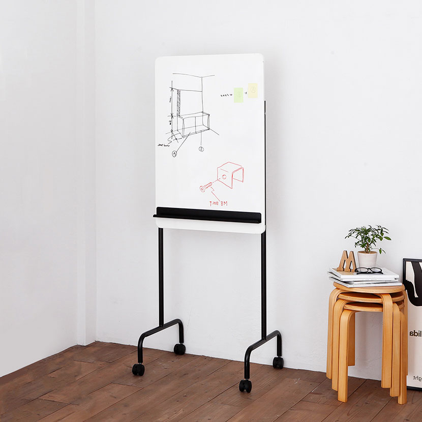 スタッキングホワイトボード 幅600 高さ900タイプ 縦型 幅610 奥行550 高さ1625mm 白板の通販 送料無料 オフィスコム