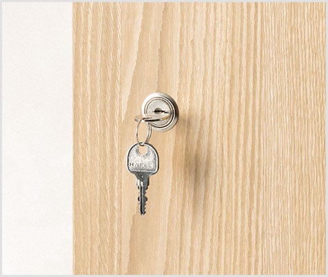 大切な私物を守る鍵付き