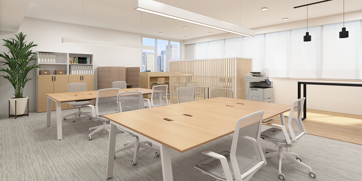 【約30坪・8～10名用】戦略的コミュニケーションを促進するスマートワークオフィス