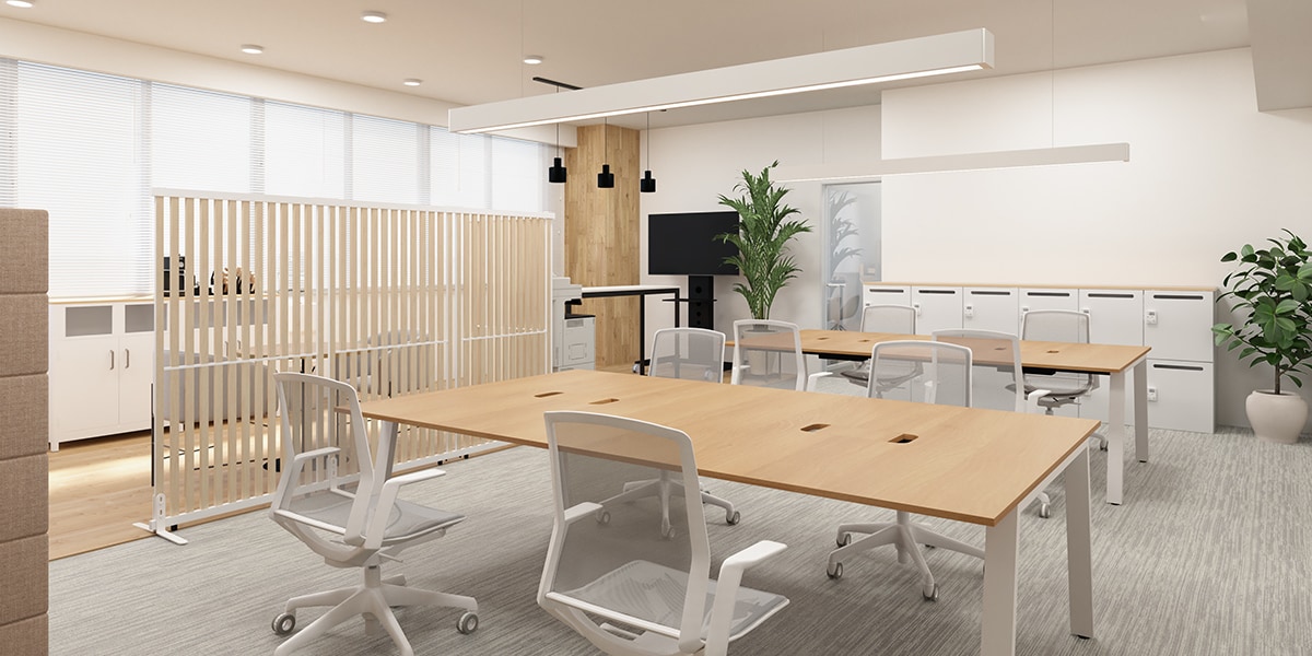 【約30坪・8～10名用】戦略的コミュニケーションを促進するスマートワークオフィス