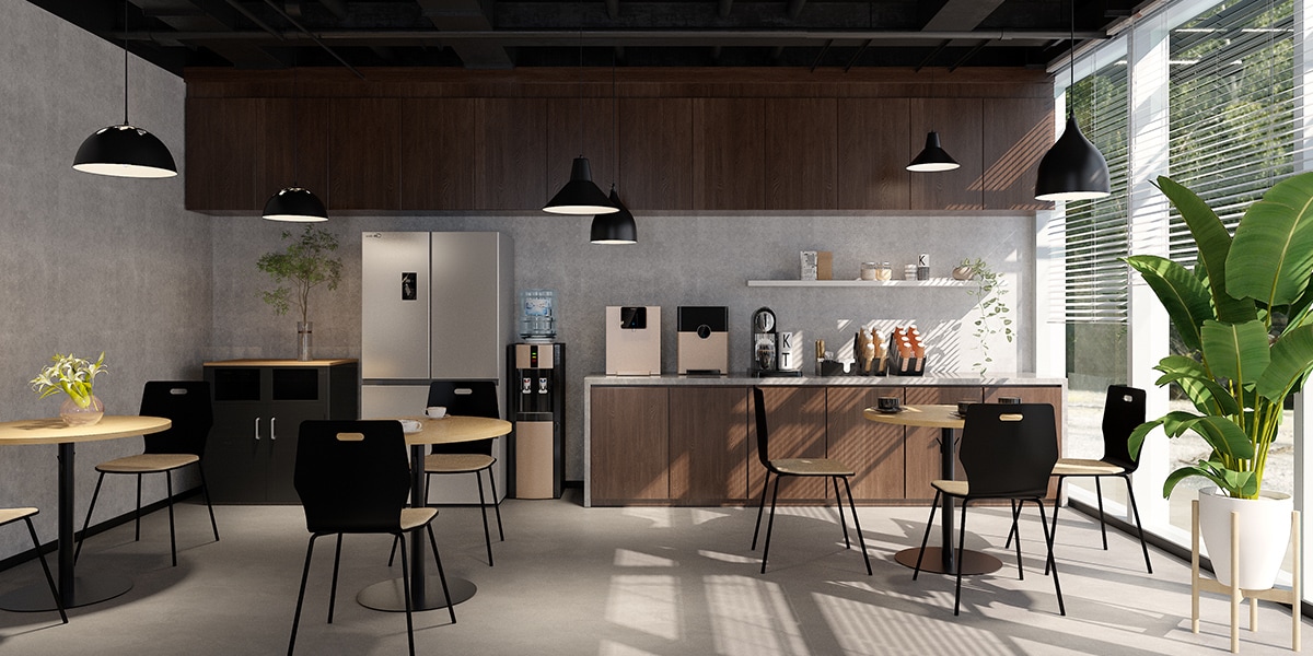 【12坪・4人用】予算約30万円で実現!ナチュラル×ブラックのおしゃれオフィス空間