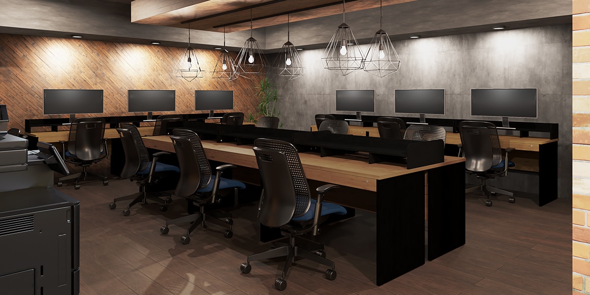 【約30坪・15人用】味わい深いブルックリン風のおしゃれオフィス