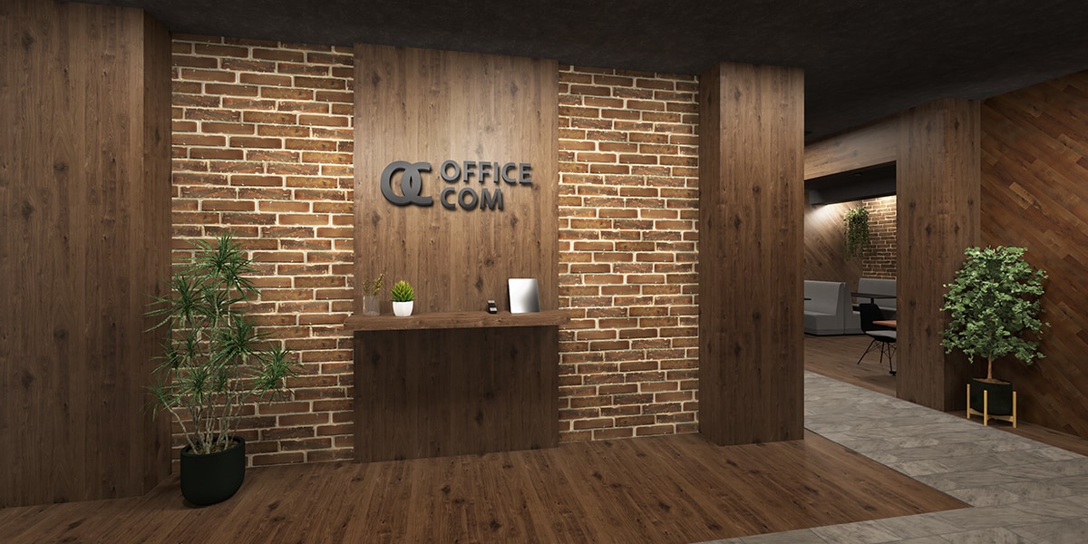 【約50坪・15人用】おしゃれで開放的な温もりあふれるカフェ風オフィスレイアウト