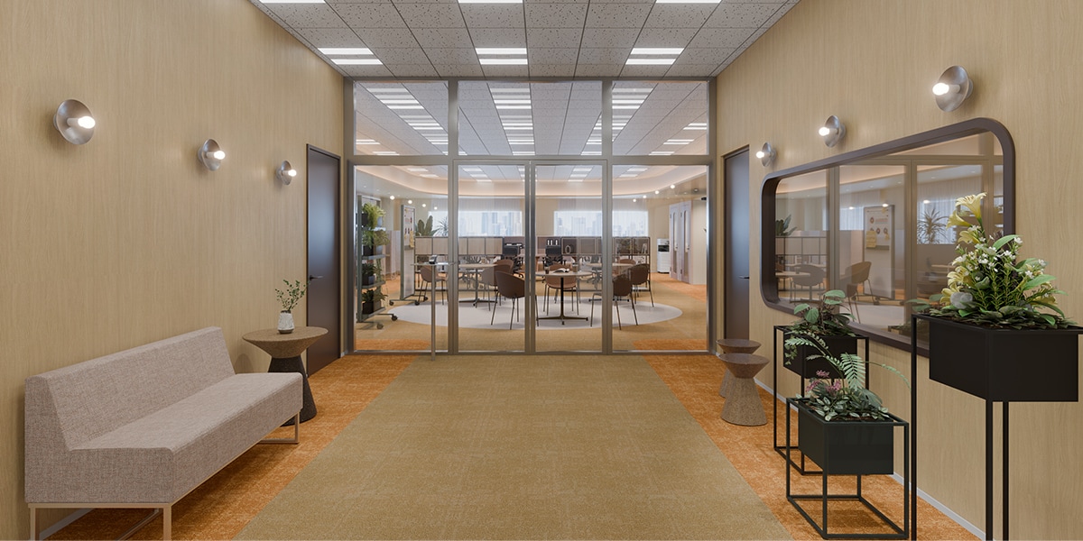 【60坪・15人用】集中と対話が交差するおしゃれなモダンオフィス