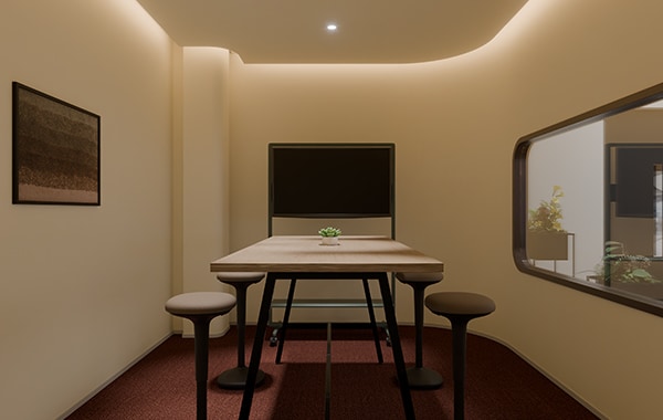 【60坪・15人用】集中と対話が交差するおしゃれなモダンオフィス