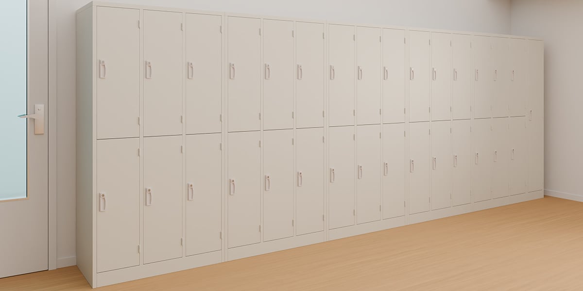 【17坪・20人用】スタッキングテーブルを用いたおしゃれな塾レイアウト