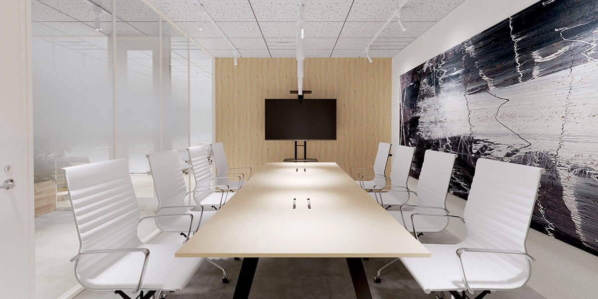 【約45坪・32人用】開放感と温もりが心地よく調和するナチュラルモダンオフィス