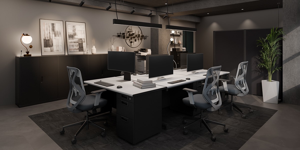 【15坪・5人用】品よく整うシックな小規模おしゃれオフィス