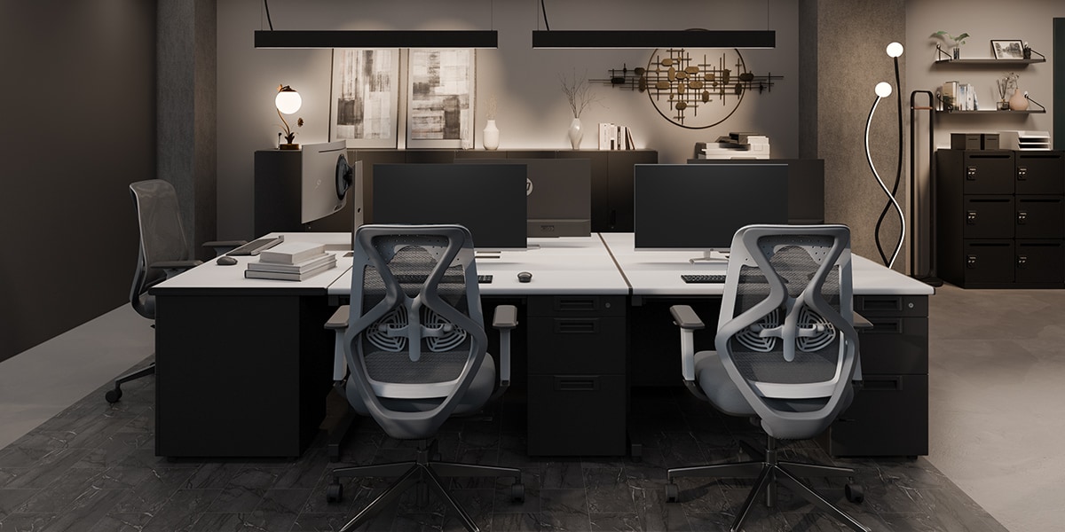 【15坪・5人用】品よく整うシックな小規模おしゃれオフィス