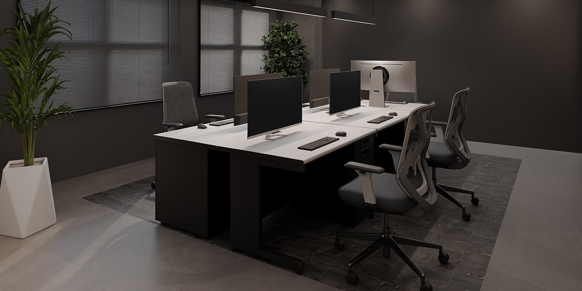 【15坪・5人用】品よく整うシックな小規模おしゃれオフィス