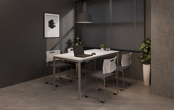 【15坪・5人用】品よく整うシックな小規模おしゃれオフィス