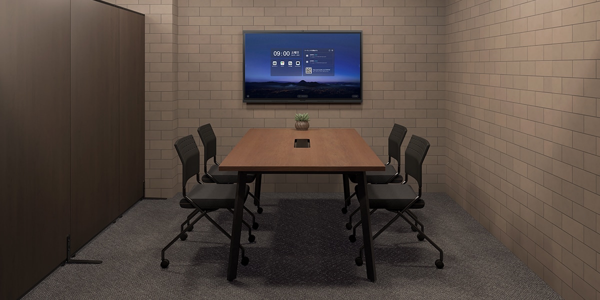 【約10坪・5人用】落ち着きがある、ダークトーンの小規模おしゃれオフィス