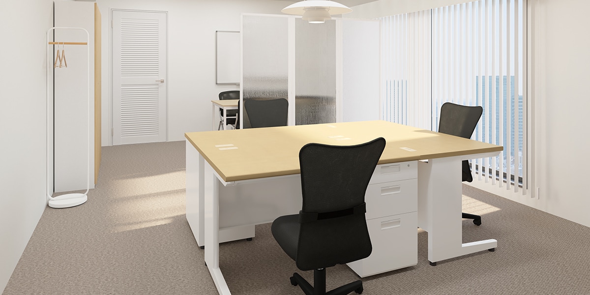 【5～6坪・3人用】予算約30万円! 価格重視のおしゃれなオフィスレイアウト