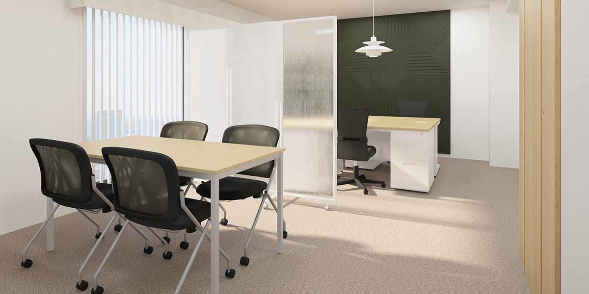 【5～6坪・3人用】予算約30万円! 価格重視のおしゃれなオフィスレイアウト