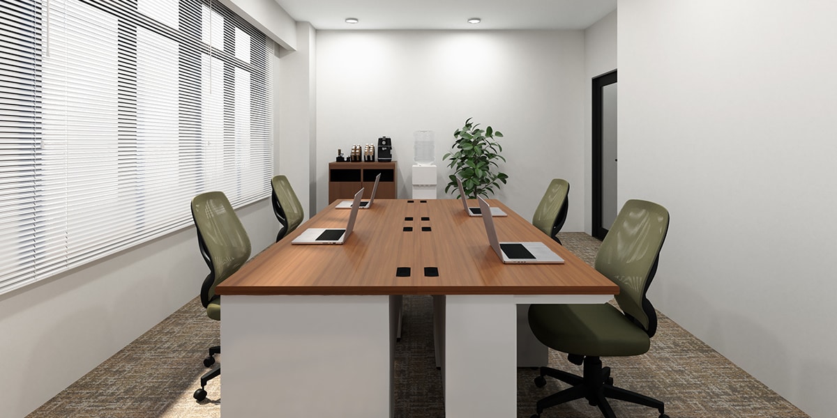 【12坪・4人用】予算約40万円で整う!集中×整理のスマートモダンオフィス