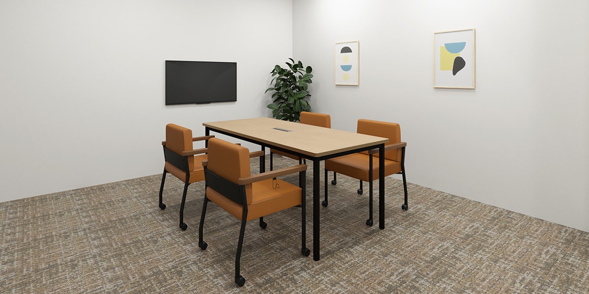 【12坪・4人用】予算約40万円で整う!集中×整理のスマートモダンオフィス